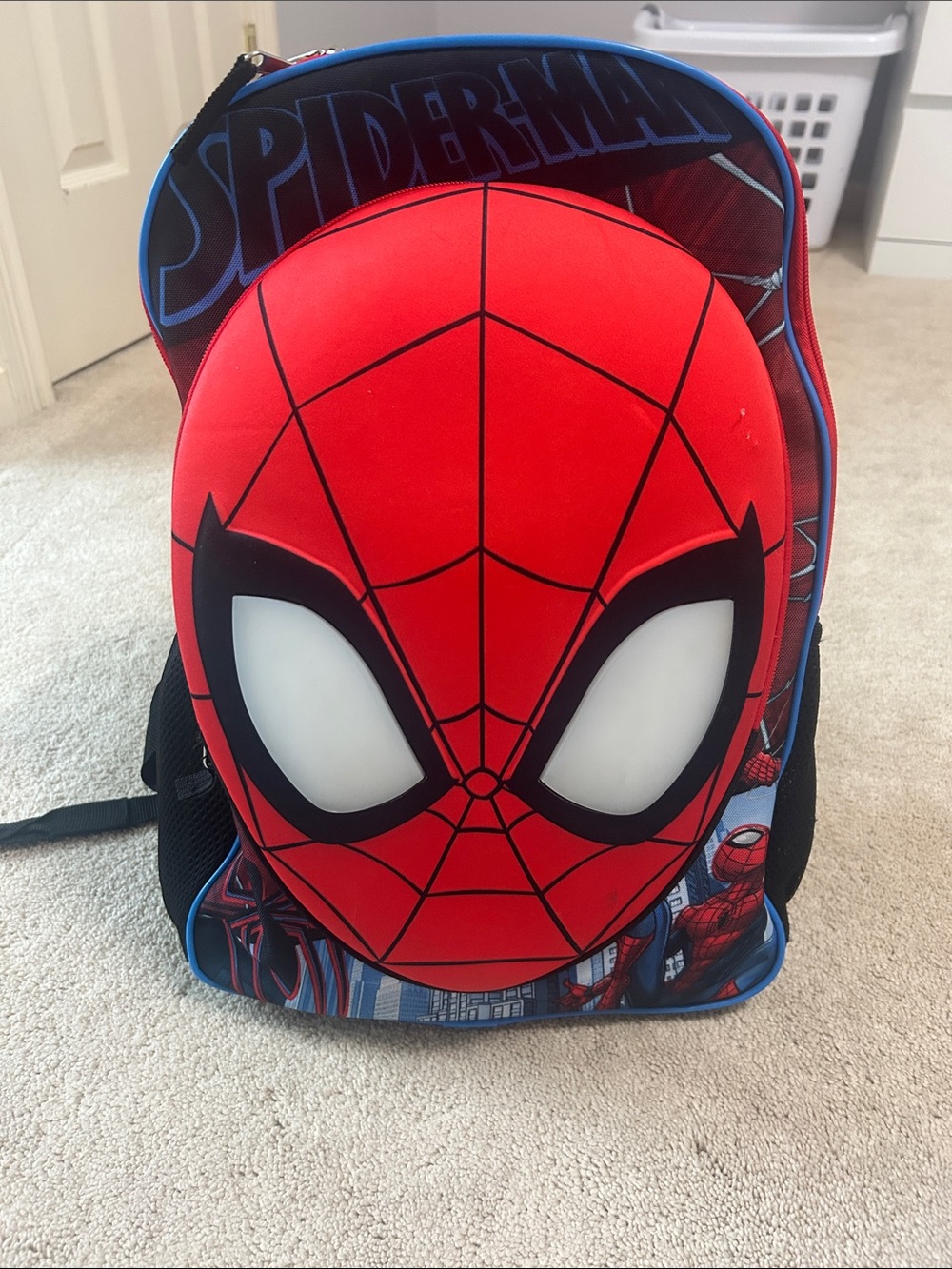 Spider-Man Red Molded Face Kids Backpack